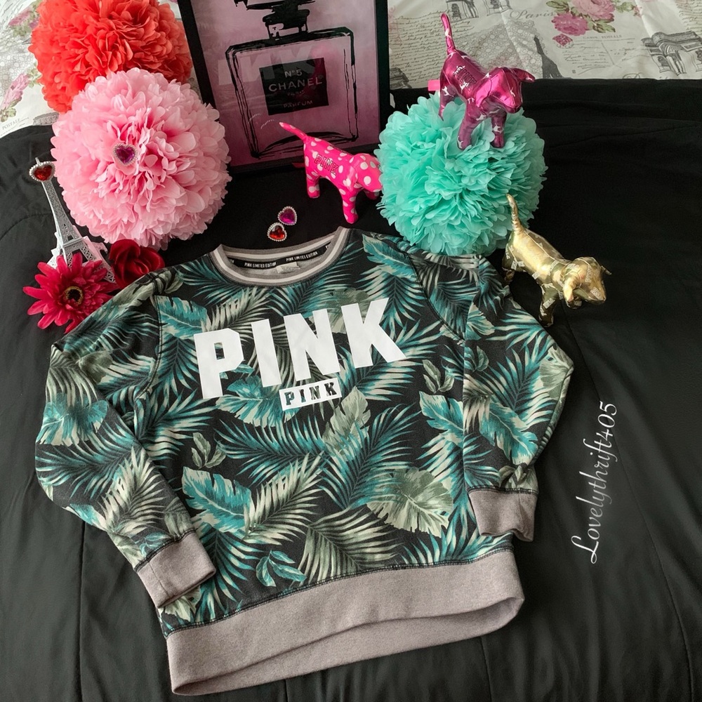 Victoria’s Secret Pink Palm Tree Sweater